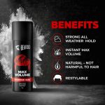 Beardo Max Volume Powder Wax 10 gm | Matte Finish | Strong Hold | Restylable | Hair Styling Wax | Hair Wax Powder For Men - Image 2
