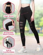 BLINKIN Women's Purple Skinny Athletic Leggings - Mid Rise, Slim Fit, Breathable, Yoga & Fitness - Women's Active Wear, Sports Pants - Image 5