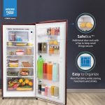 Voltas Beko ‘A Tata Product’ 210 L 3 star Made-in-India Direct cool Refrigerator (RDC245C / W0DWE0M000UGD, Dahlia Wine) - Image 6