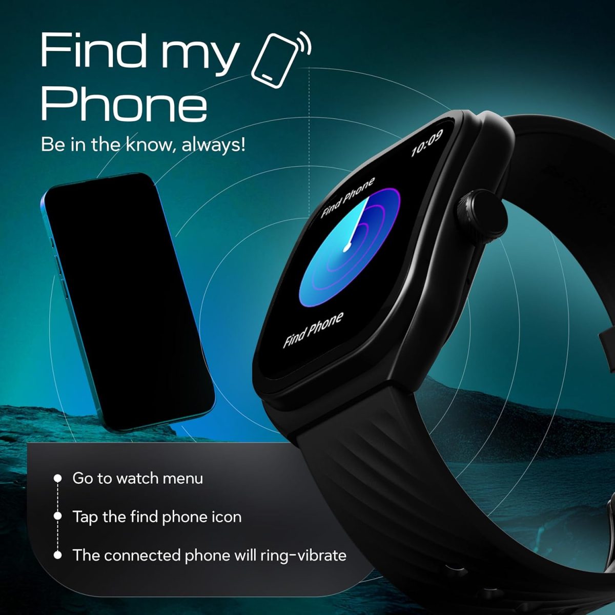 Boult Trail Pro Smartwatch 2.01'' 3D Curved Screen+AMOLED, BT Calling 5.3, 600 Nits Brightness, IP68, 250+ Watchfaces, 120+ Sports Modes, AI Voice Assistant, SpO2 Tracking (Pure Black) - Image 12