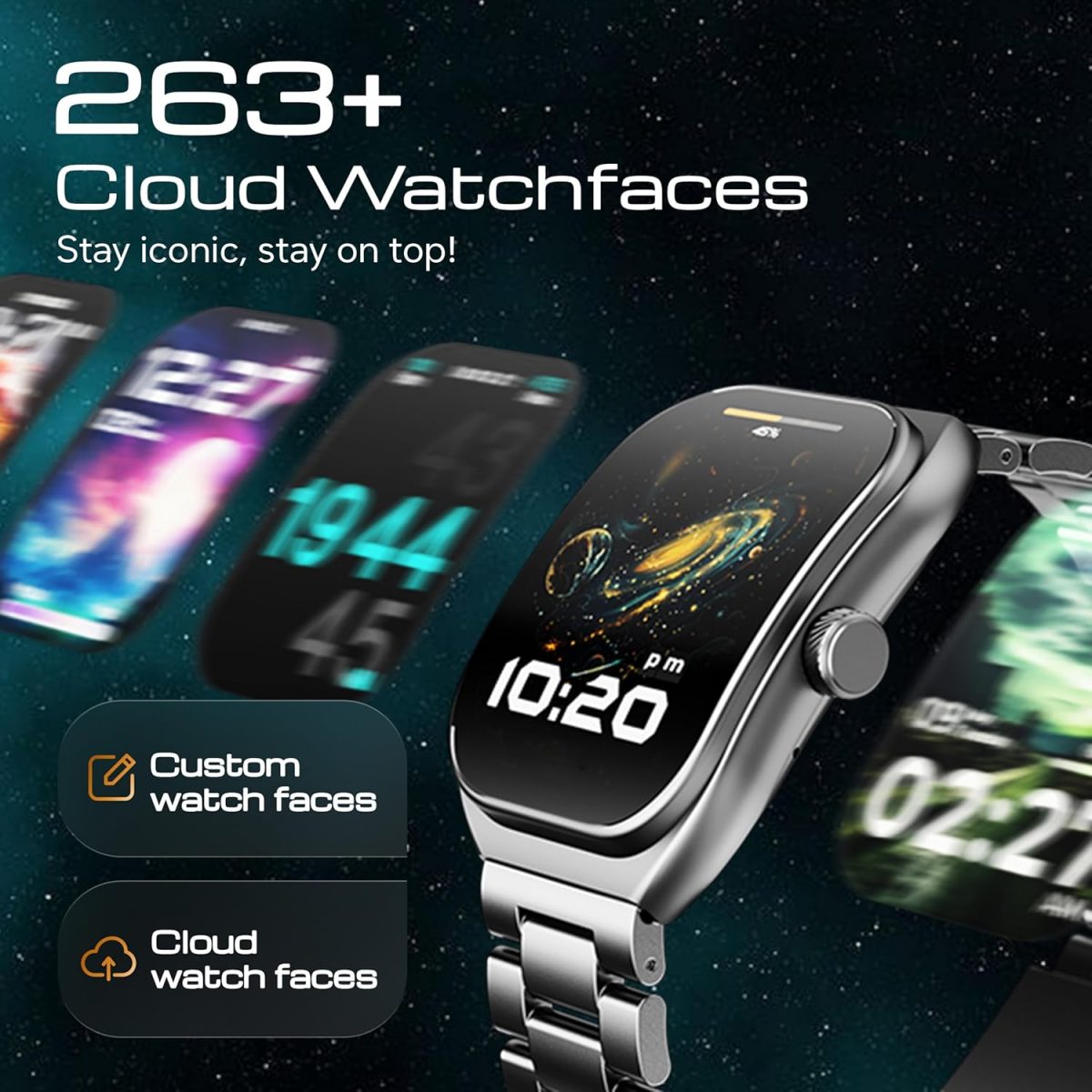 Boult Newly Launched Trail Pro Smartwatch 2.01'' 3D Curved Screen+AMOLED, BT Calling 5.3, 600 Nits Brightness, IP68, 250+ Watchfaces, 120+ Sports Modes, AI Voice Assistant, SpO2 Tracking (Chrome) - Image 6