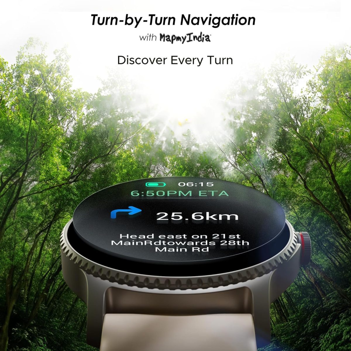 boAt Lunar Discovery w/ 1.39" (3.5 cm) HD Display, Turn-by-Turn Navigation, DIY Watch Face Studio, Bluetooth Calling, Emergency SOS, QR Tray, Smart Watch for Men & Women(Cherry Blossom) - Image 5