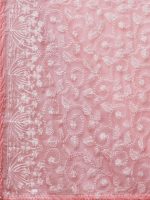AKHILAM Women's Botanical Embroidered Designer Organza Saree With Unstitched Blouse Piece (7KAVI701) - Image 6