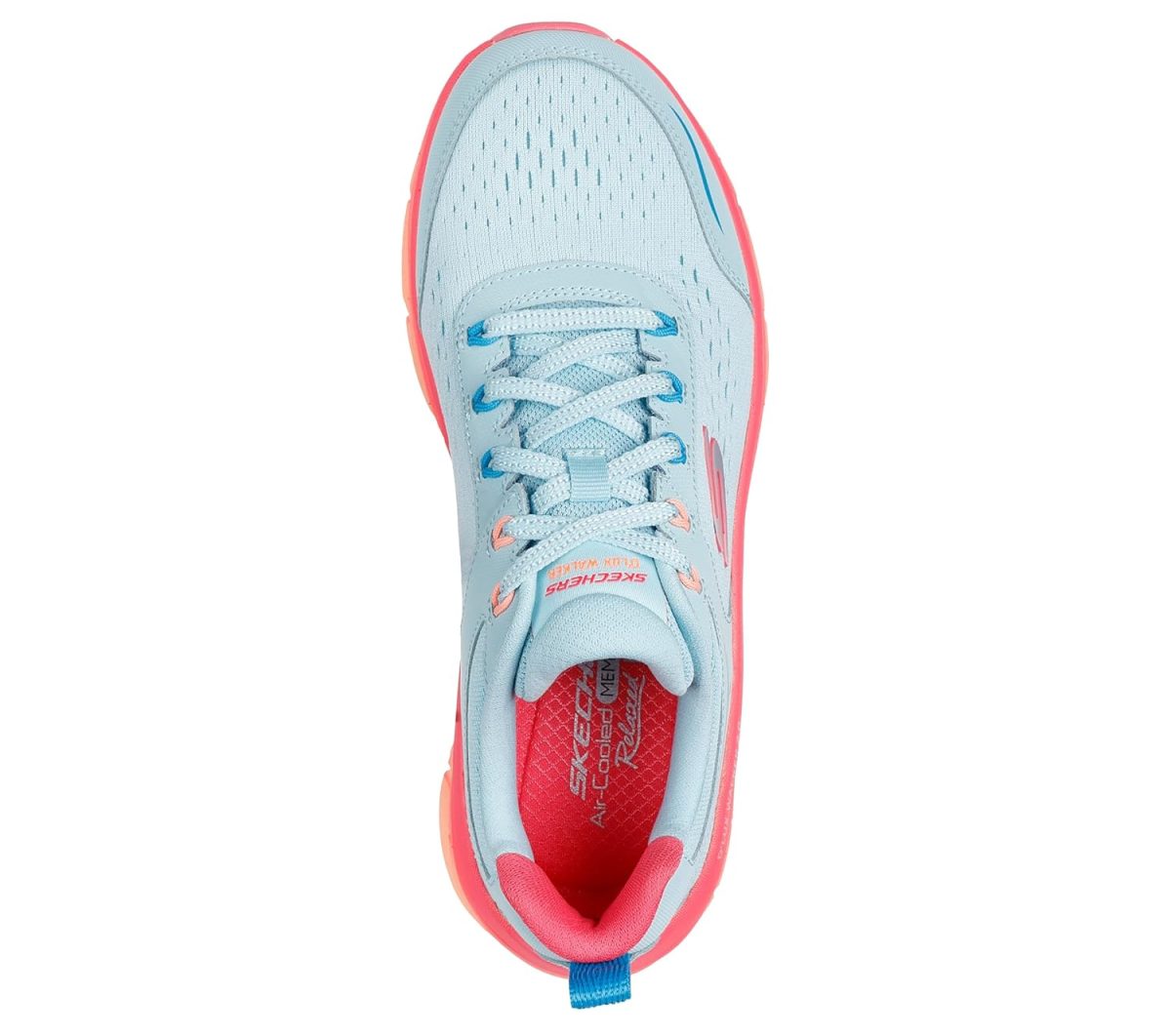 Skechers Women D'Lux Walker 2.0 Neon Sites Walking Shoes - Image 2