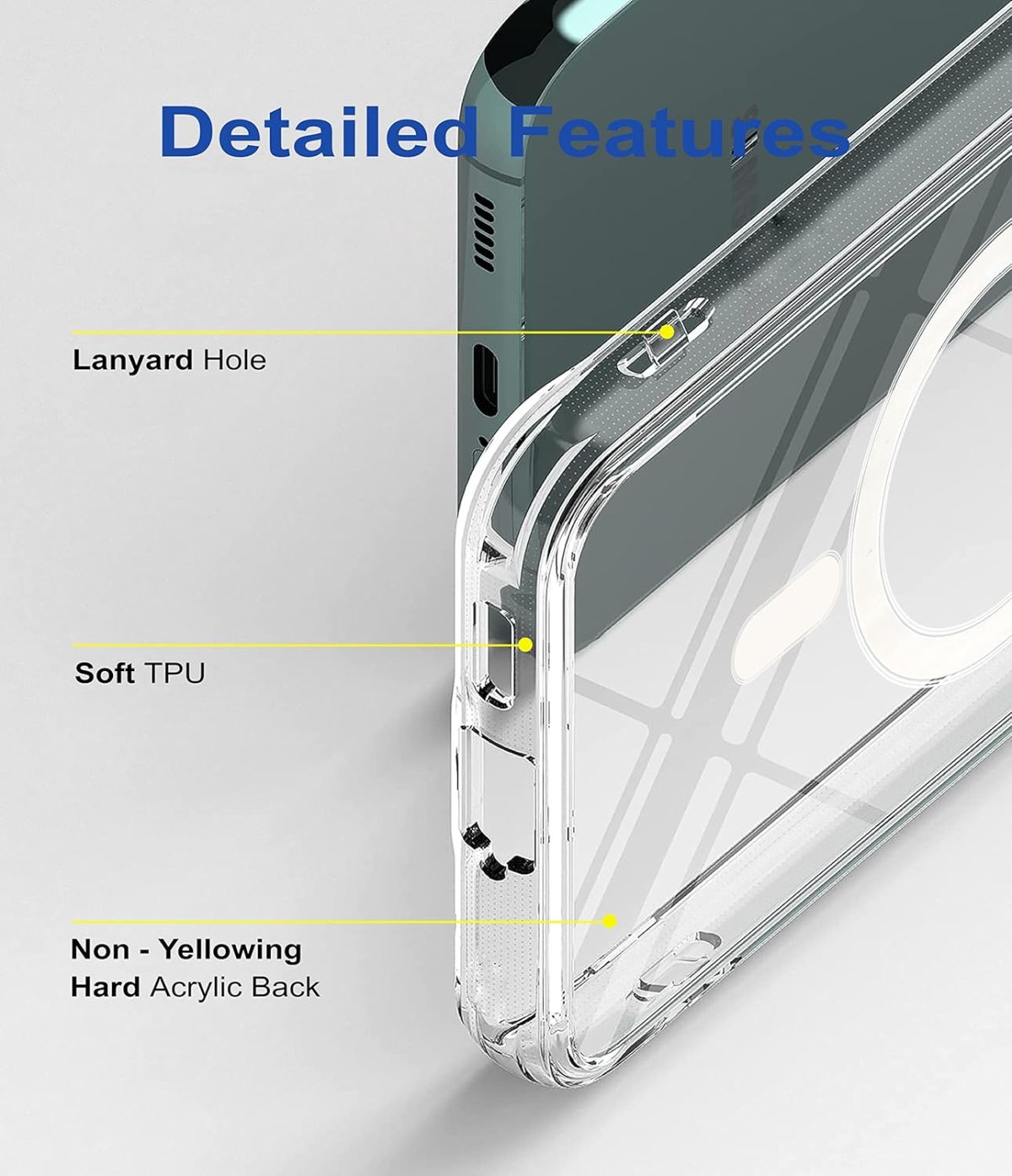 Zapcase Back Case Cover for Samsung Galaxy A55 5G | Compatible for Samsung Galaxy A55 5G Back Cover | Scratch-Resistant Back Cover | Clear - Image 7