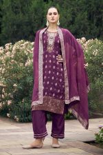 VredeVogel Viscose Rayon Silk Kurta Pant Set with Chiffon Dupatta for Women - Image 2