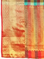 Amazon Brand - Anarva Women's Silk Kanjivaram Color Block Checks Saree - Image 5
