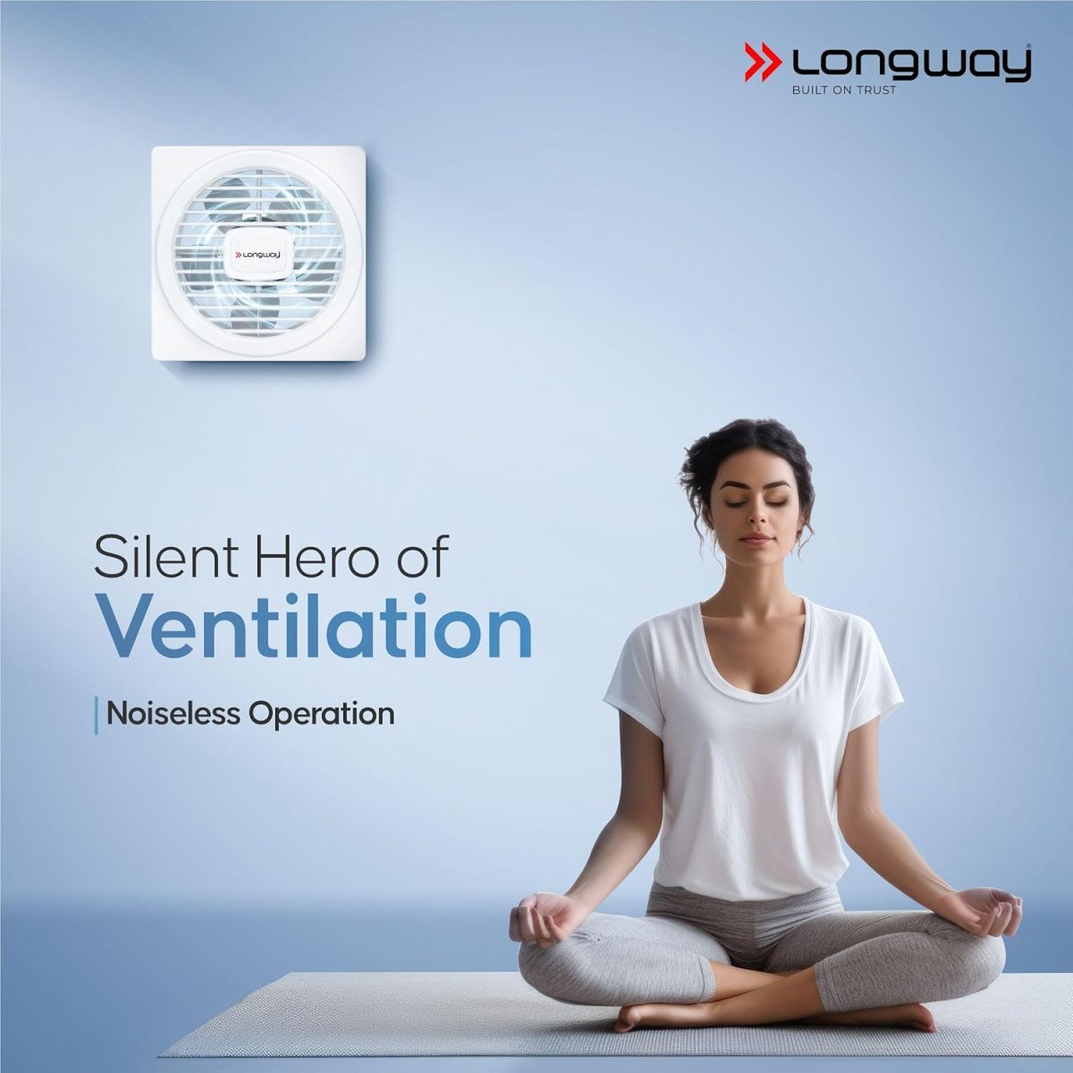 LONGWAY Gusto 6 Inch 150 MM Ventilation Exhaust Fan | High Speed Powerful Motor | Suitable for Bathroom, Kitchen, Office (White) - Image 6