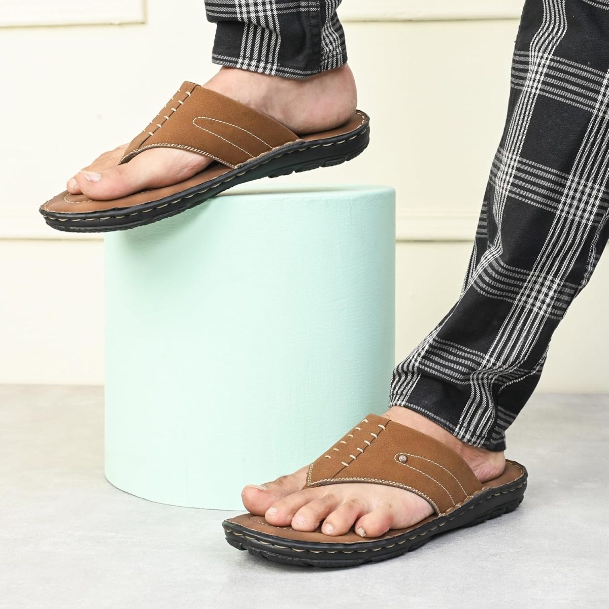 Centrino Sandal for Men | Grip Insole for Stability | slippers for men | Modern Look with Straps | Soft & Comfortable Men's Sandal | Bounce Back Anti-Skid Water Resistant Comfortable Footwear (9261) - Image 2