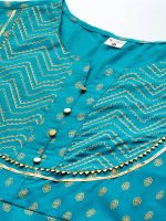 Yash Gallery Women's Cotton Blend Relaxed Fit Anarkali Floral Printed Kurta - Image 5