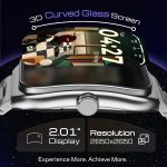 Boult Newly Launched Trail Pro Smartwatch 2.01'' 3D Curved Screen+AMOLED, BT Calling 5.3, 600 Nits Brightness, IP68, 250+ Watchfaces, 120+ Sports Modes, AI Voice Assistant, SpO2 Tracking (Chrome) - Image 3