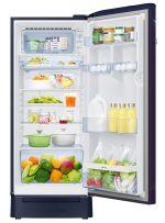 Samsung 215L 5 Star Inverter Direct-Cool Single Door Refrigerator (RR23C2H35UZ/HL,Midnight Blossom Blue) Base Stand Drawer - Image 4