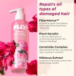 PLIX - THE PLANT FIX Hibiscus Frizz Control Hair Serum 50ml + Bond Repair Shampoo 200ml + Conditioner 175ml | Protects & Smoothes Frizzy Hair| 3x Strength with Fiberhance - Image 5