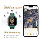 imoo Kids Phone Watch Z1 – Smart Watch with GPS Tracker, 4G Video & Voice Calls, Advanced Parental Controls, Durable Quality with IPX8 Water Resistance, SOS, Gift for Kids (Green) - Image 4