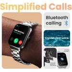 GOBOULT Drift+ Smart Watch 1.85''HD Screen, Bluetooth Calling, IP68, 500 Nits Brightness,150+ Watchfaces, AI Voice Assistant, SpO2 Monitoring, 100+ Sports Mode Smartwatch (Chrome) - Image 7