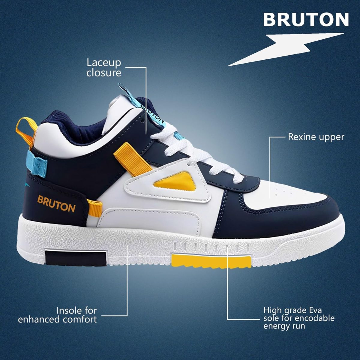 BRUTON Stylish Sneakers Casual Shoes for Men's & Boy's - Image 3