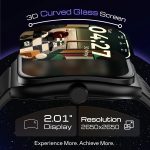 Boult Trail Pro Smartwatch 2.01'' 3D Curved Screen+AMOLED, BT Calling 5.3, 600 Nits Brightness, IP68, 250+ Watchfaces, 120+ Sports Modes, AI Voice Assistant, SpO2 Tracking (Pure Black) - Image 3
