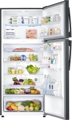 Samsung 530 L, 1 Star, Optimal Fresh+, Digital Inverter, Frost Free Double Door Refrigerator (RT56C637SBS/TL, Black Inox) - Image 5