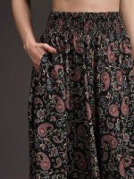 BADGER WINS Women Viscose Crepe Flared Printed Palazzo Elasticated Waist Loose-fit & Regular, Casual Wear (Free Size 28 to 42 Waist) - Image 5