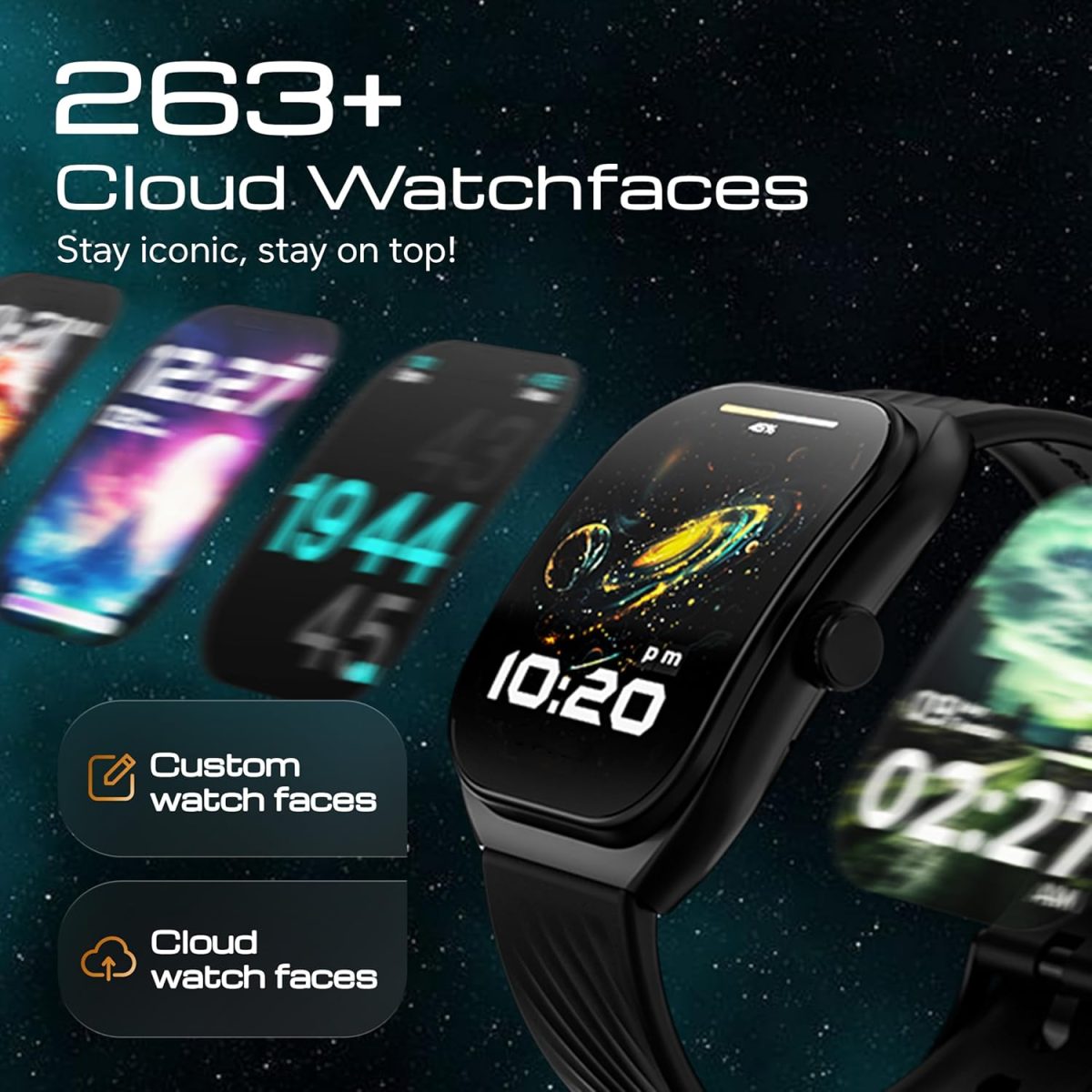 Boult Trail Pro Smartwatch 2.01'' 3D Curved Screen+AMOLED, BT Calling 5.3, 600 Nits Brightness, IP68, 250+ Watchfaces, 120+ Sports Modes, AI Voice Assistant, SpO2 Tracking (Pure Black) - Image 6