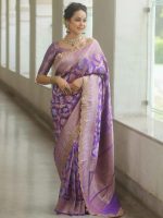 SGF11 Women's Kanjivaram Pure Soft Silk Saree With Blouse Piece - Image 2