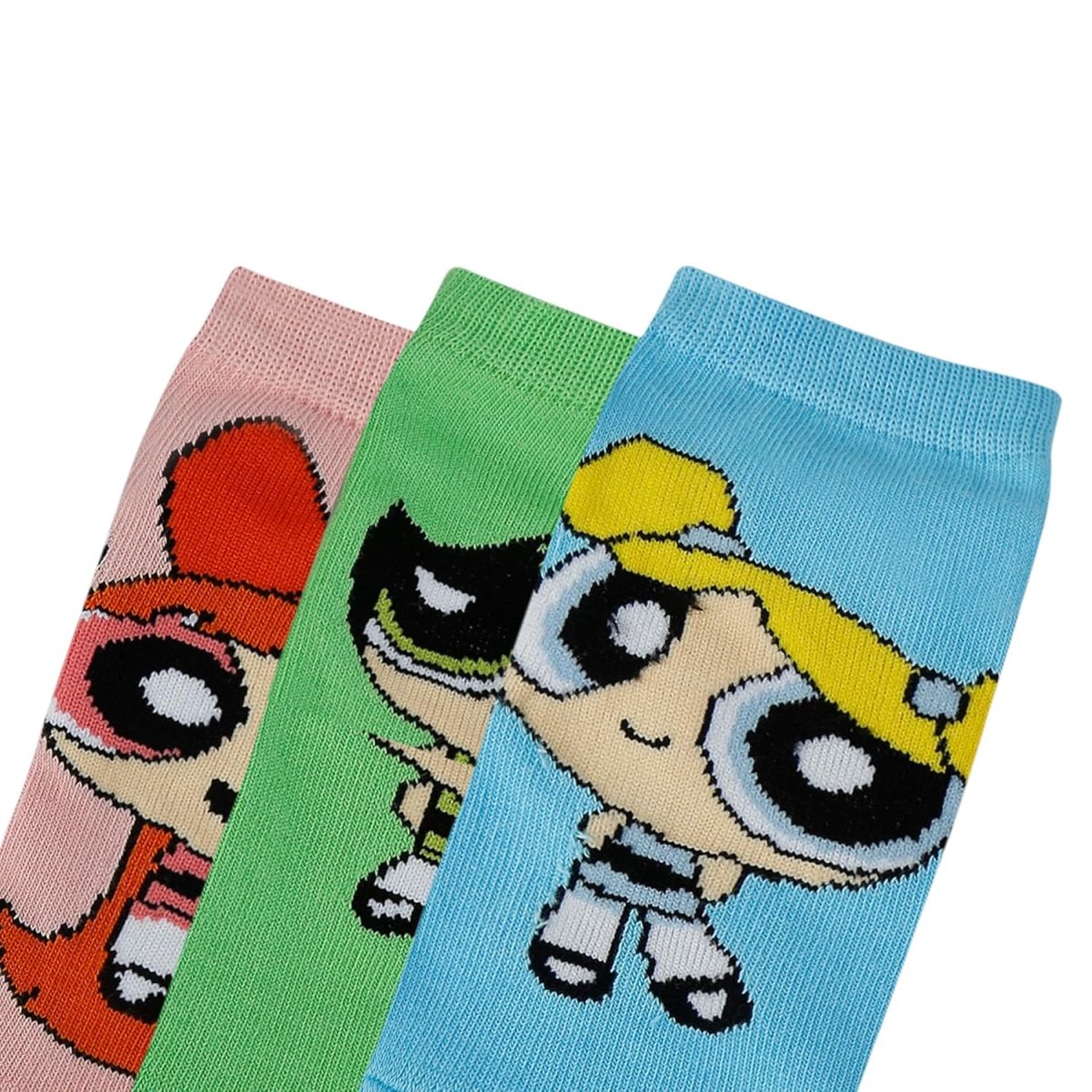 SocksXpress Powerpuff Girls Women's Cushioned Lowcut Ankle Socks- Pack of 3, Multicolor (Free Size) - Image 5