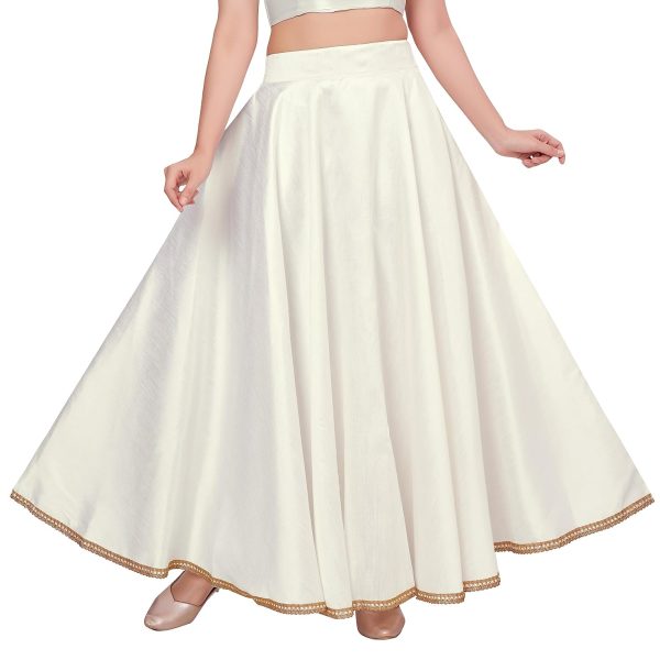 Studio Shringaar Women's Poly Silk Skirt/Lehenga With 8 Meters Maxi Flare (Double Ghera)