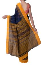 ODISHAHANDLOOM Women's Sambalpuri Cotton Saree (bl y jhr, Blue) - Image 2