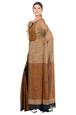DURGA HANDLOOMS Womens Soft Handloom Cotton Saree with Stripes | 5.5 meter | Color Block Design | Soft & Breathable | Lightweight Saree - Image 2