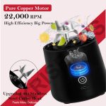 Portable 6-Blade Juicer Blender with built-in Jar,Juice Mixer Bottle,Fruit Juice Machine,USB Rechargeable Personal Size Juicer Grinder for Juices,appliance for Protein&Milk Shakes (Black, 380ML) - Image 5