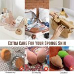 Homeaura Beauty Blender Sponge Holder Silicone Double Sided Breathable Shatterproof Makeup Sponge Holder Potable Travel Case | Pack of 2 |Khaki & Pink| - Image 9