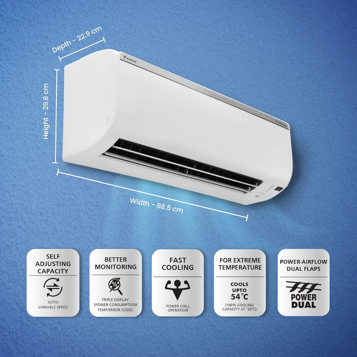 Daikin 1.8 Ton 5 Star Inverter Split AC (Copper, PM 1.0 Filter, 2022 Model Model, JTKJ60U, White) - Image 4