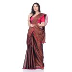 dB DESH BIDESH Women`s Bengal MayurKonthi Color Changer Tissue Pure Handloom Cotton Saree With Blouse Piece - Image 6