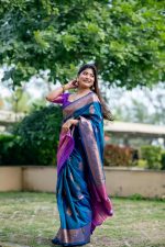 SATIKA VASTRAM Women's Kanjivaram Pure Soft Silk Handloom Saree with Pure Golden Zari and Unstitched Blouse Piece - Image 3