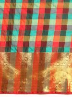 Amazon Brand - Anarva Women's Silk Kanjivaram Color Block Checks Saree - Image 4