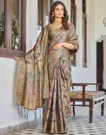 SIRIL Women's Banarasi Silk Jacquard Zari Work Saree With Unstitched Blouse Piece - Image 2