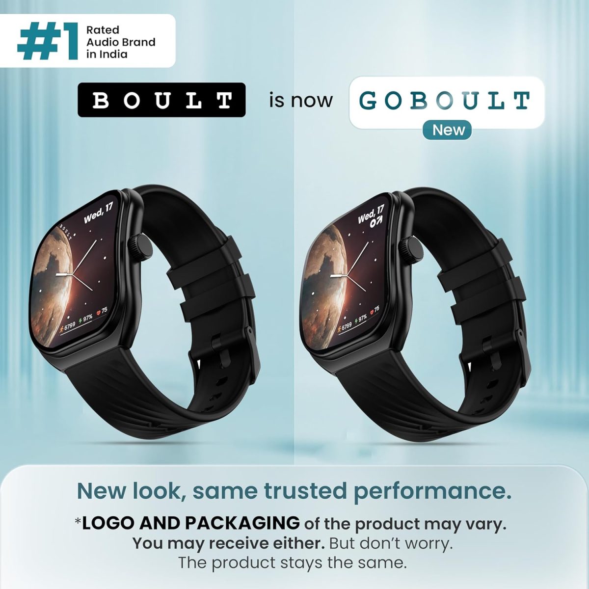 Boult Trail Pro Smartwatch 2.01'' 3D Curved Screen+AMOLED, BT Calling 5.3, 600 Nits Brightness, IP68, 250+ Watchfaces, 120+ Sports Modes, AI Voice Assistant, SpO2 Tracking (Pure Black) - Image 2