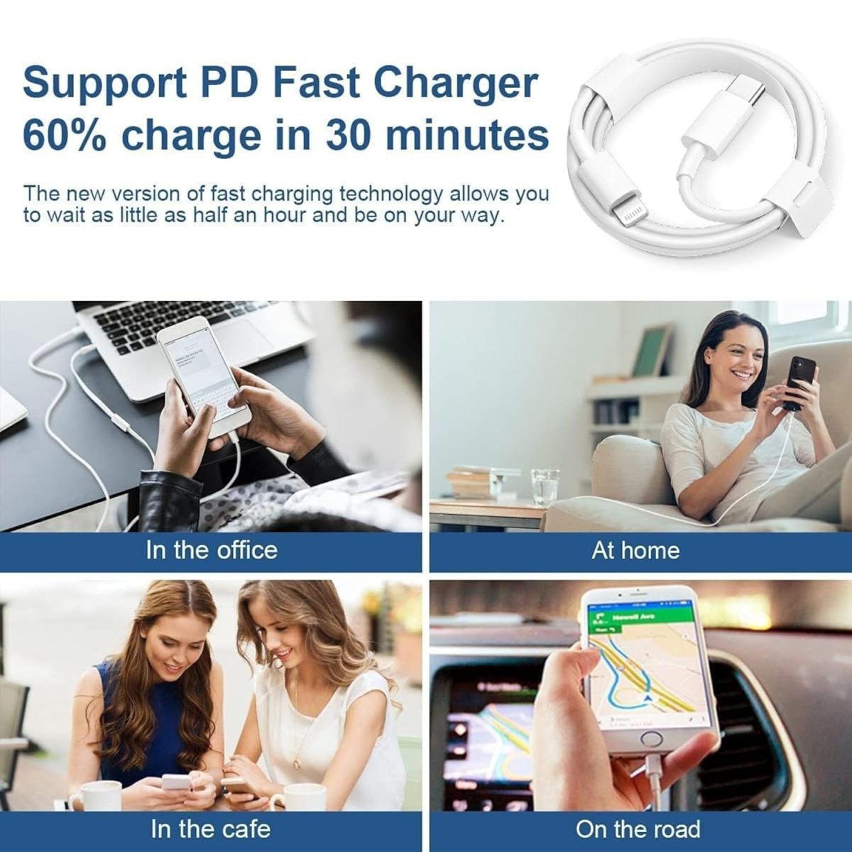 Sounce USB to Lightning 12A Fast iPhone Charging Cable Compatible for iPhone 14, 13, 12, 11, X, XS, XR, 8, 7, 6, 5, Plus Pro Max Mini iPad, Macbook, iMac, AirPods, 480Mbps Data Sync, 1.5 Meter Long - Image 7