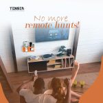 Tensea® Multifunctional Wall Mounted Mobile Holder with Remote Control Storage, Key Hanger & Pen Organizer Self-Adhesive, Space Saving Accessories for Every Room (Black) - Image 2