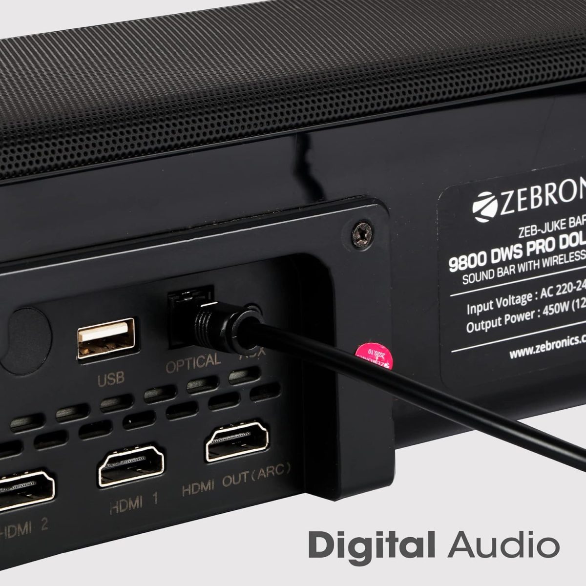 ZEBRONICS OC150 Optical Cable Supporting Dolby Digital Plus With 8 Channel (7.1) Audio Support, 1.5M, Transmission, For Smart TV, AV Receivers And More, Black - Image 4