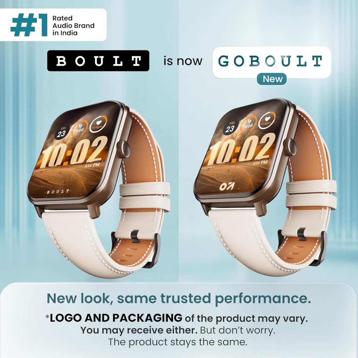 GOBOULT Drift+ Smart Watch 1.85''HD Screen, Bluetooth Calling, IP67, 500 Nits Brightness,150+ Watchfaces, AI Voice Assistant, SpO2 Monitoring, 100+ Sports Mode Smartwatch (Snow Leather) - Image 2