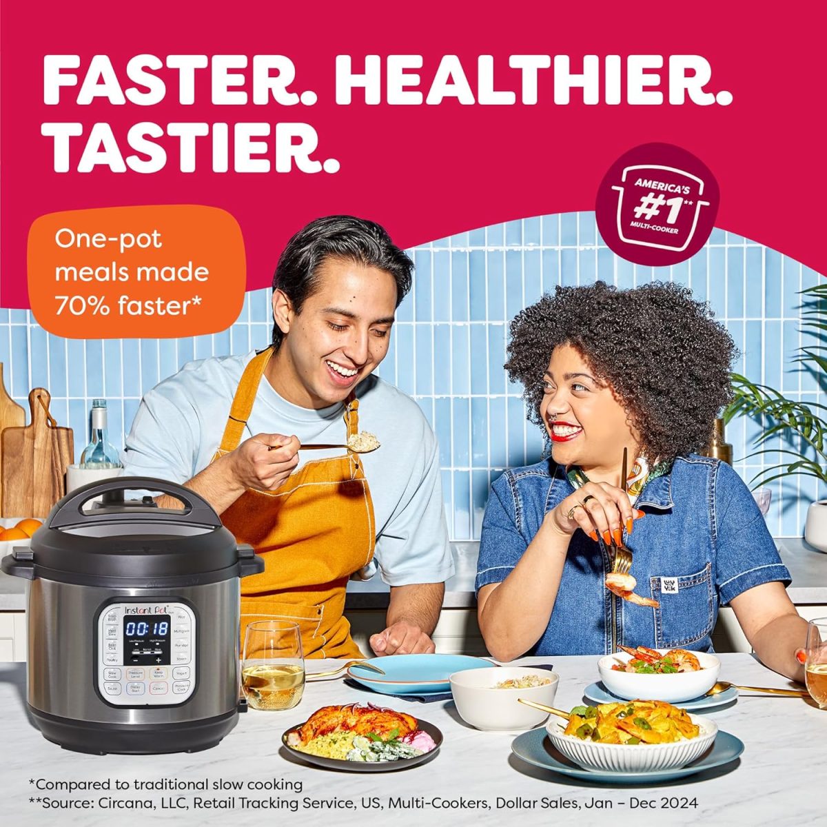 Instant Pot 321 Duo 60 6QT (5.7L), SS304 Stainless Steel Inner Pot, 7-in-1 Electric Pressure Cooker, Slow Cooker, Rice Cooker, Steamer, Saute, Yogurt Maker and Keep Warmer, Automatic Rice Cooker - Image 5
