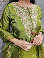 Naixa Women's Rayon Embroidered Straight Kurta with Pant and Dupatta Sets (NX-741) - Image 3
