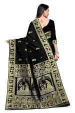 RATNAVALI Women's Bengal Baluchari Banarasi Silk Saree With blouse piece - Image 2