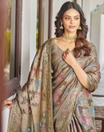 SIRIL Women's Banarasi Silk Jacquard Zari Work Saree With Unstitched Blouse Piece - Image 6
