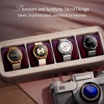 boAt Enigma Daze Women's Luxury Smart Watch w/ 1.3”(3.3cm) Luminous Display, Emergency SOS Live Location Sharing, Functional Crown, Watch Face Studio, QR Tray, BT Calling, HR & SpO2 (Metallic Gold) - Image 9