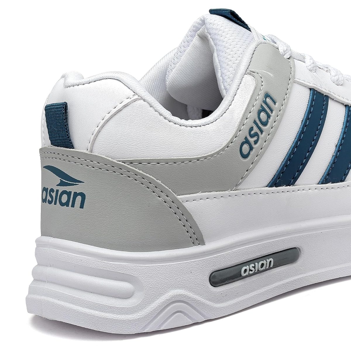 ASIAN Men's BOSTON-02 White Casual Sneaker Shoes with Synthetic Upper Lightweight Comfortable Mid Top Sneaker Shoes for Men's & Boy's - Image 5